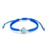 Bracelet porte-bonheur en forme de trèfle à quatre feuilles - Bleu